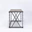 Bureau rectangulaire en chêne rustique et noir antique, pieds en métal à chaîne en métal, poids du colis de 53 lb en chêne noir, plateau en bois de PB, base, capacité de 100 spécifications