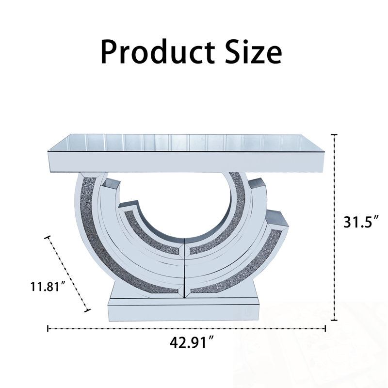 Miroir central à miroir avec base robuste, Argent