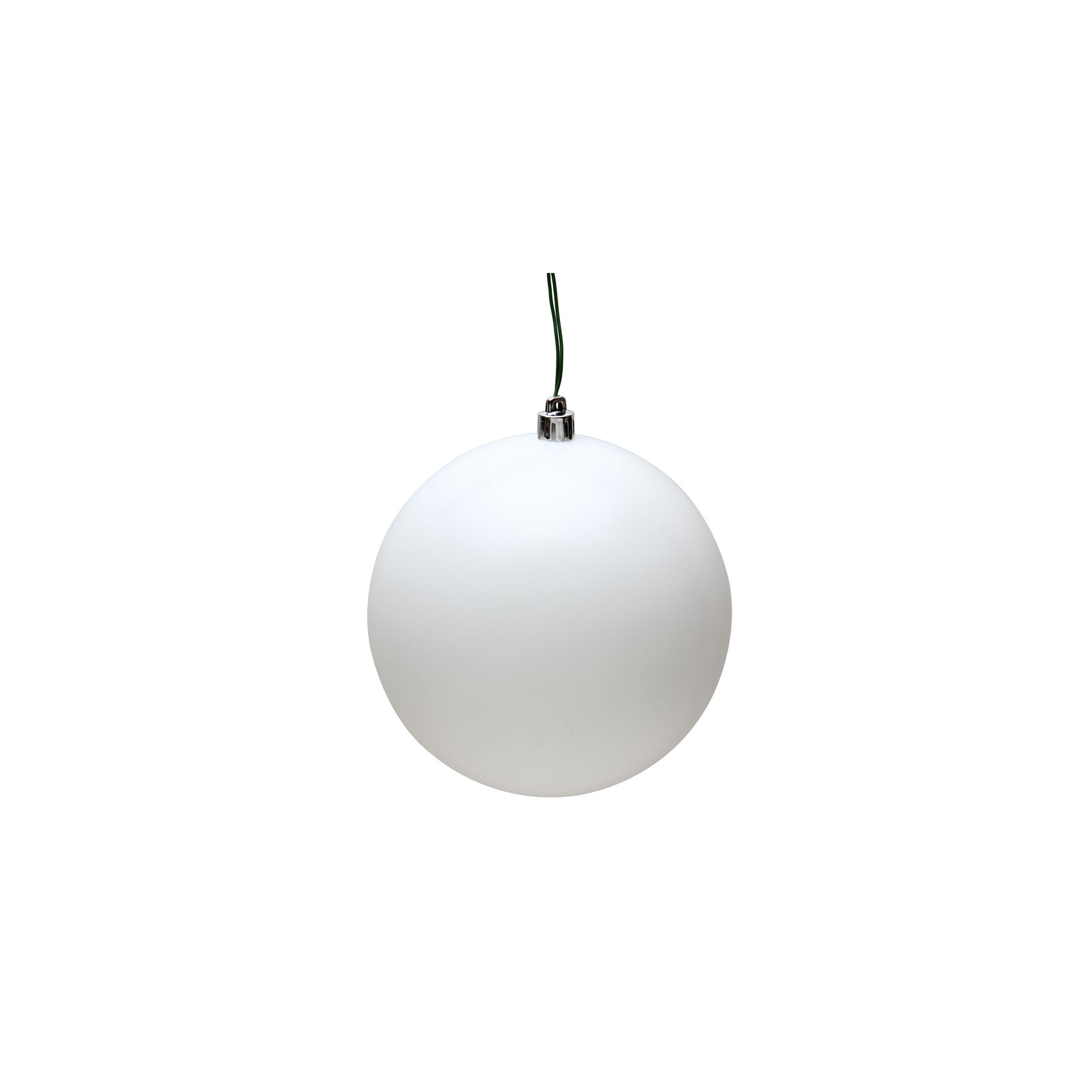Holiday Décor Ball Ornament, White Matte
