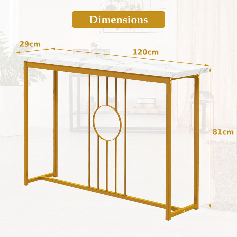 120cm Console Table, Gold