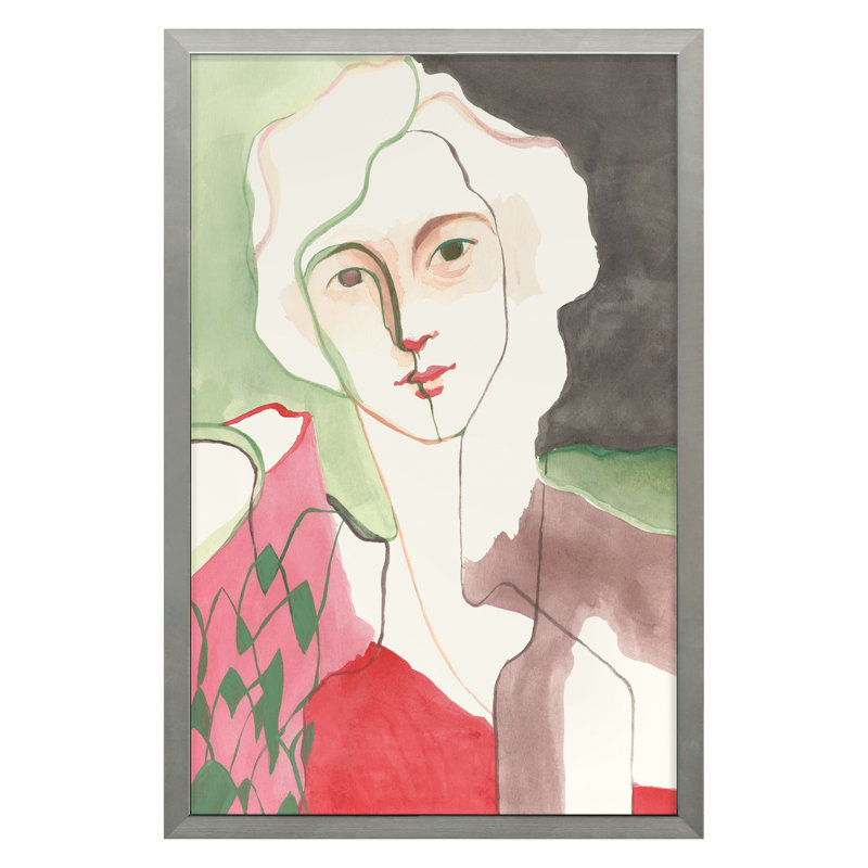 Louise Print by Melanie Amaral, Silver, 24" H x 16" W x 1.25" D