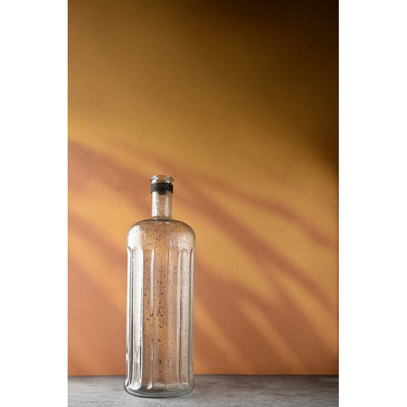 Vase décoratif en verre transparent de 6 po de diamètre