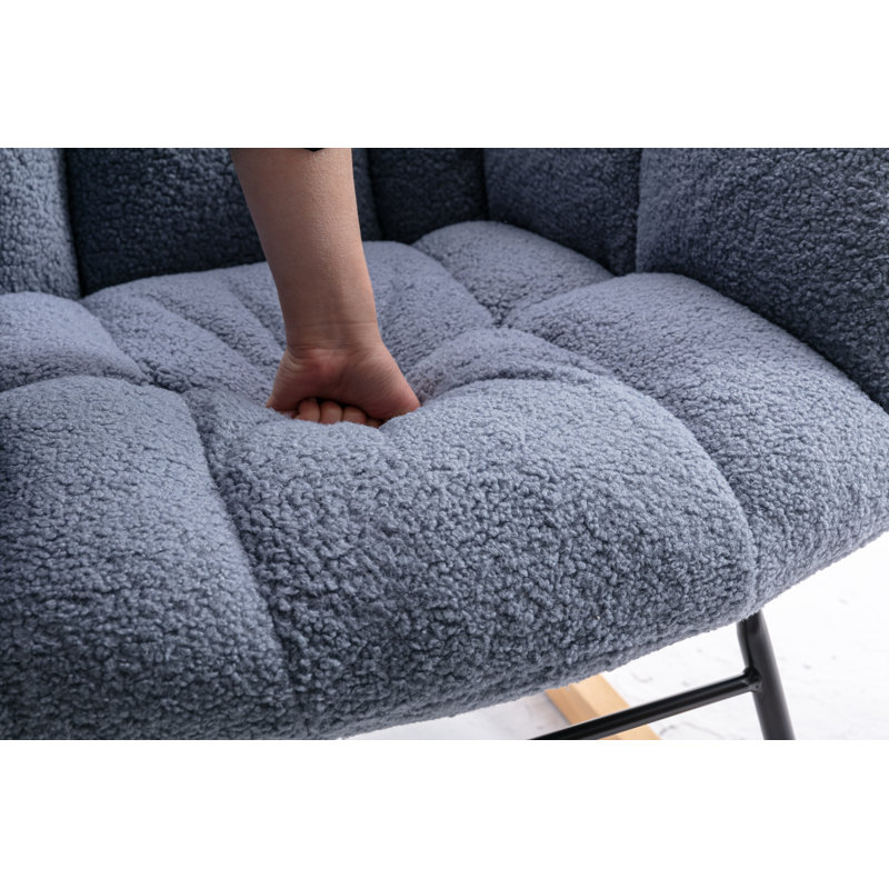050-Chaise Teddy, Bleu pâle