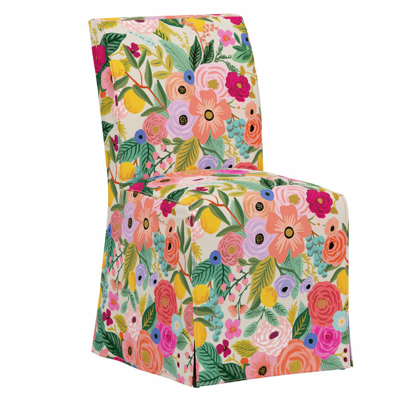 Frances Slipcover Dining Chair, Rpc Garden Party Garden Linen