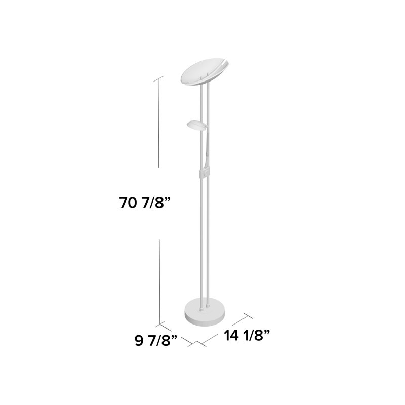 Gerard 71'' LED Torchiere Floor Lamp, Chrome
