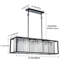 Luminaire suspendu rectangulaire à 3 lumières pour îlot de cuisine