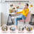 Home Office Desk Chair, Office Chairs Desk Chair Rolling Task Chair Computer Chair Adjustable With Wheels Armless For Bedroom, Vanity Chair For Makeup Room, Living Room-1894578873