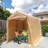 7X12ft Outdoor Portable Gazebo Storage Shelter Shed With 2 Roll Up Zipper Doors & Vents Carport