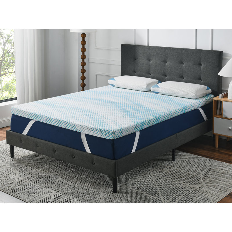 Cool Cloud Supreme 3" Gel Memory Foam Cooling Mattress Topper, Queen, Queen, Supreme