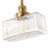 1-Square transparent textured glass dimmable pendant light