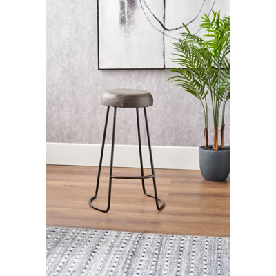 Cosimo Upholstered Counter Stool with Metal Frame