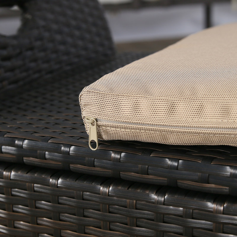 Hunsberger Steel Outdoor Bench, Beige
