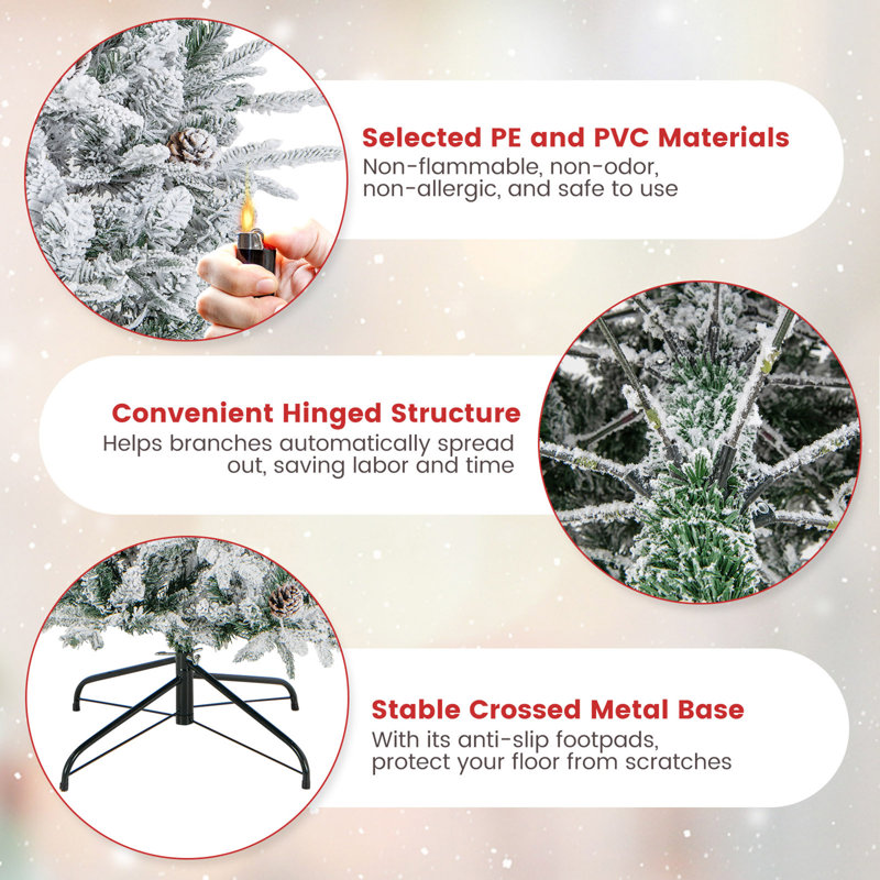 Arbre de Noël artificiel pré-éclairé 7,5 pi The Aisle® Holiday