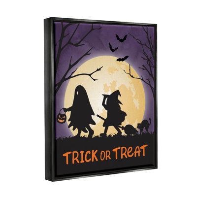 «Trick or traiter Halloween Silhouettes» par Linda Birtel - impression sur toile