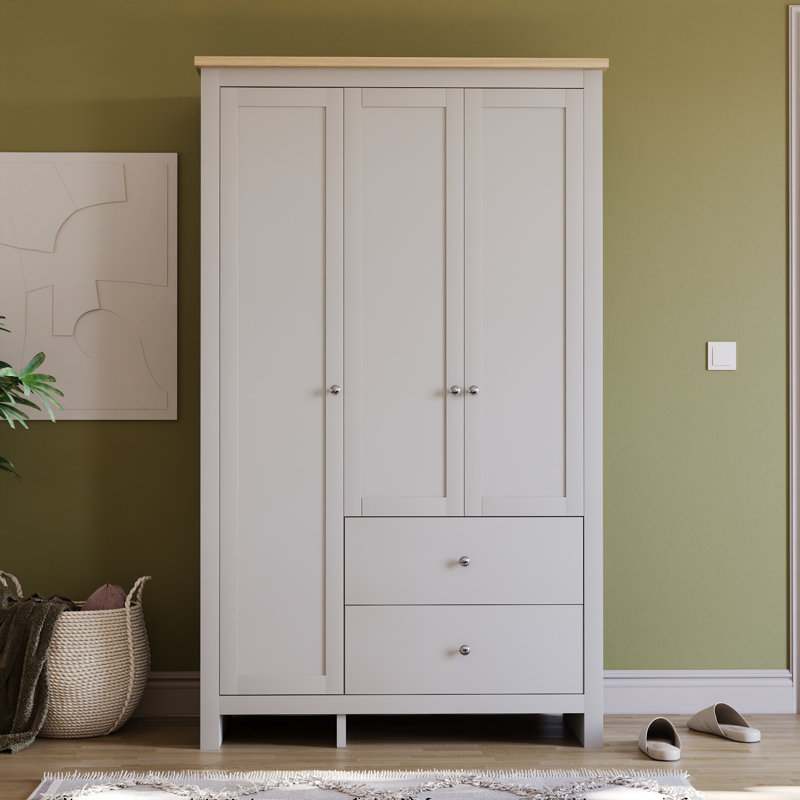 Morley 3 Door Wardrobe, Grey