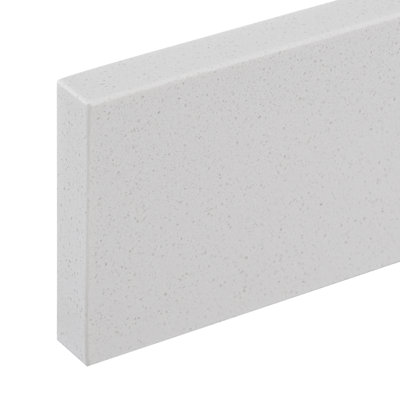 Replacement 36 Inch Backsplash In Quartz White