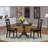 3 Piece Dining Room Table Set Contains a Round Wooden Table with Pedestal and 2 Faux Leather Kitchen Dining Chairs, Cappuccino
