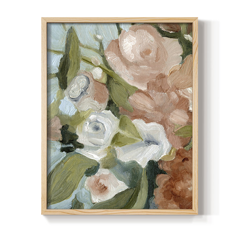 Bouquet Scatter II, reproduction encadrée - bois massif