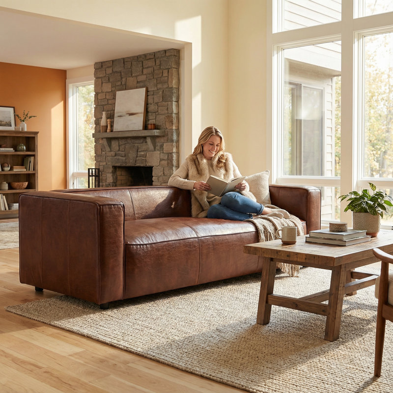 Comfy Sofa Couch, Brown