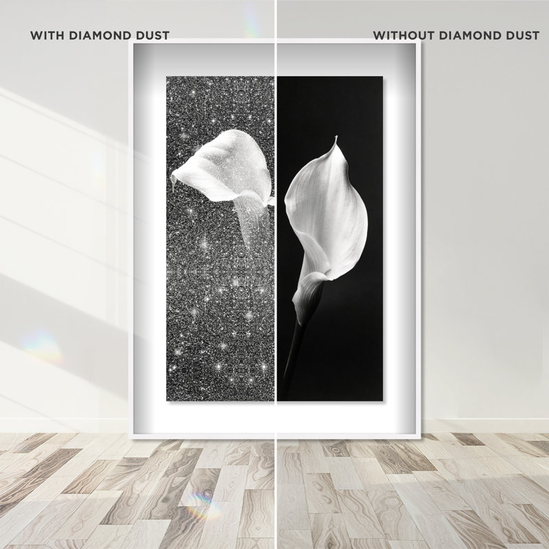 Calla Lily by Oliver Gal, 16.5" H x 11.5" W, White Shadowbox