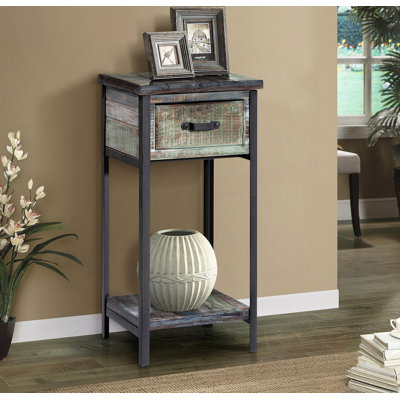 Klem Solid Wood Top End Table with Storage