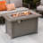 Charay 7 Piece - Outdoor Wicker Patio Set with Fire Pit Table & Swivel Chairs
