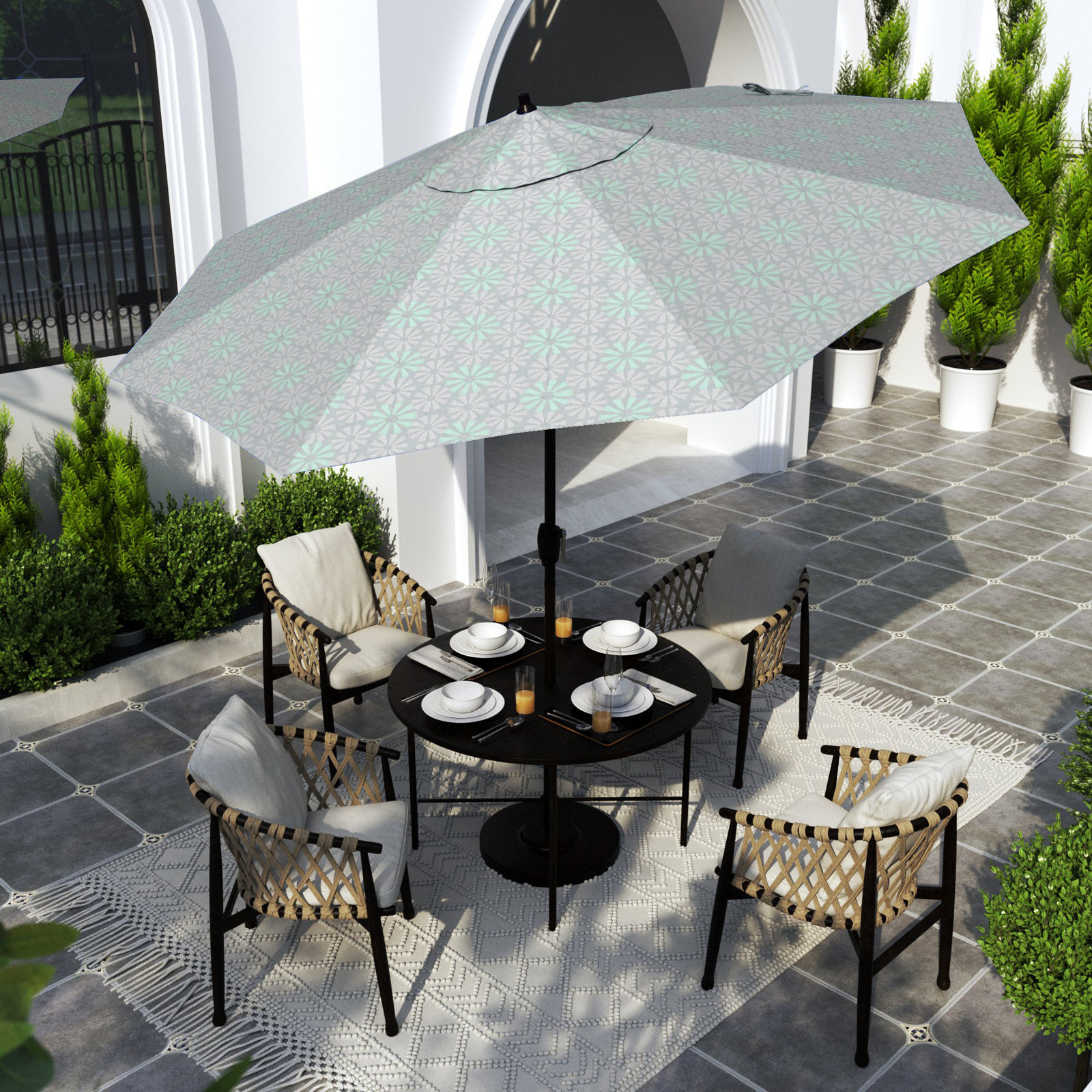 Astraea 9' Umbrella, Spiro Capri - Pacifica Premium