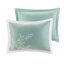 Ensemble d'édredon surdimensionné en jacquard de coton turquoise-119237137