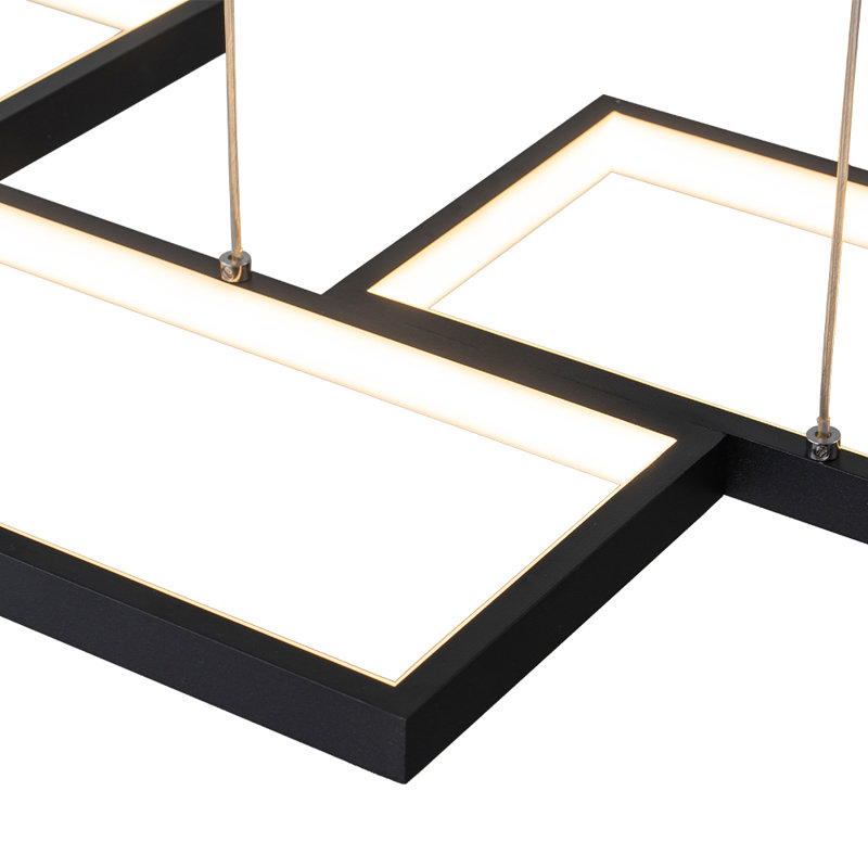 4-light Rectangle Loop Dimmable Led Pendant
