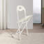 Ensemble de 4 chaises pliantes en acier inoxydable blanc - capacité de 800 lb robuste, empilable et imperméable