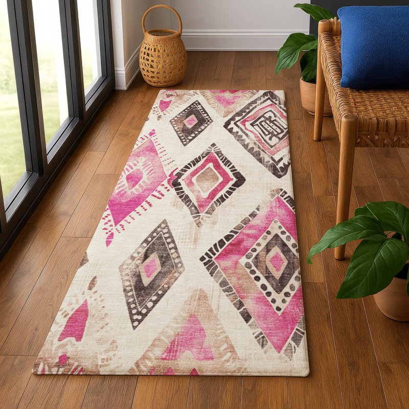 Premium Machine Washable Chelston AMF1861 Aztec Rug, Runner 2'3" x 7'6"