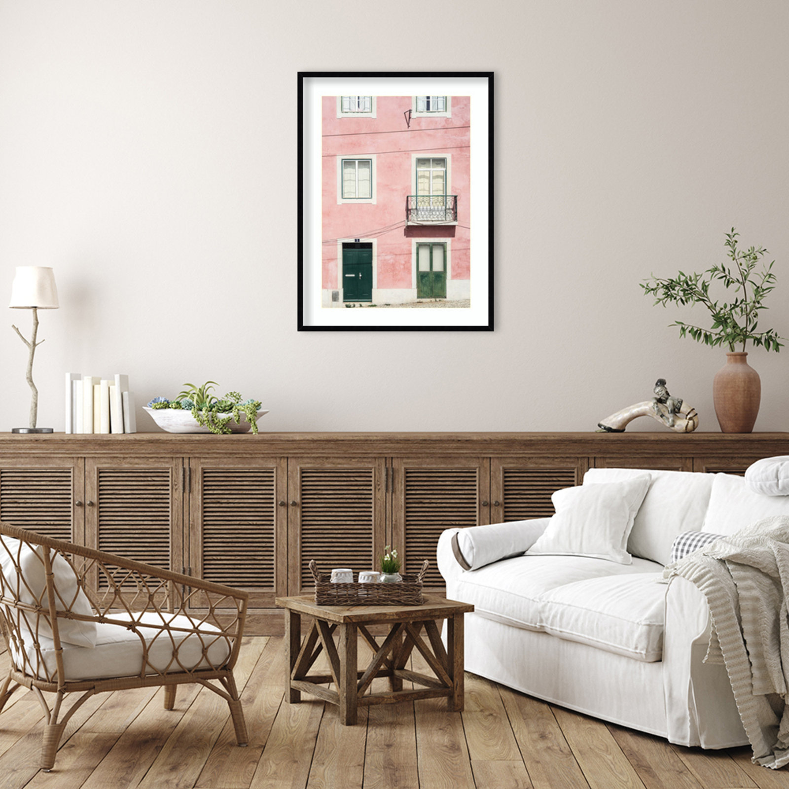 Daisey "Pink Parade" Print, Black, 41" H x 31" W