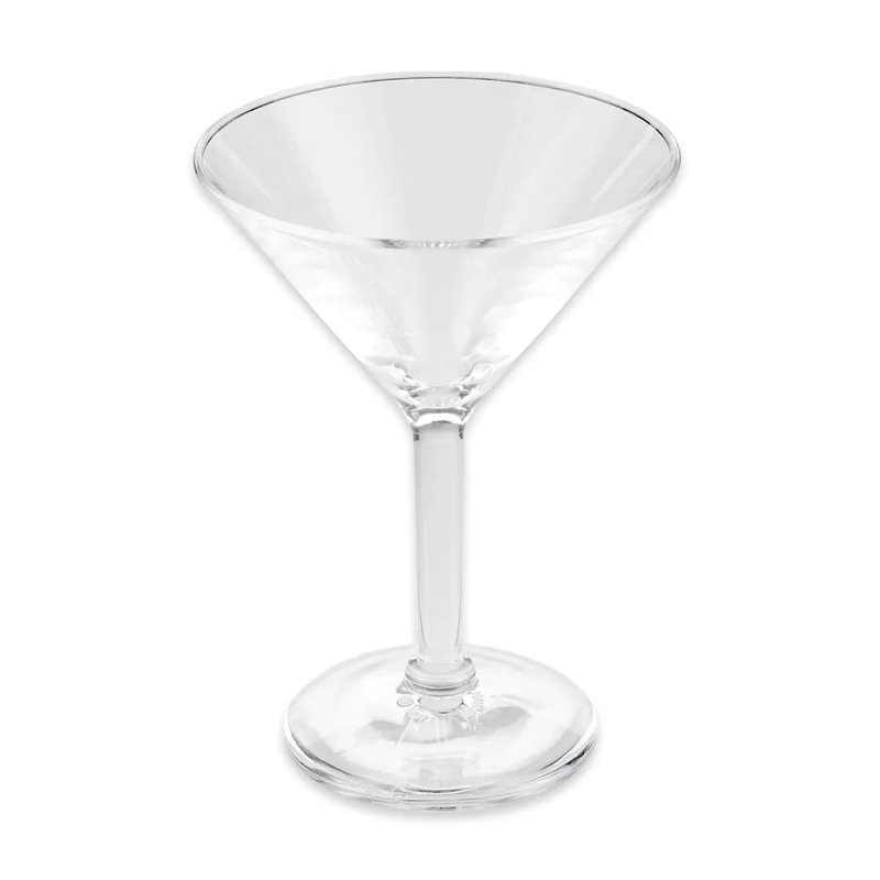 Amanita G.E.T. Verres à martini en plastique résistants et incassables, 6 onces, transparent, 12
