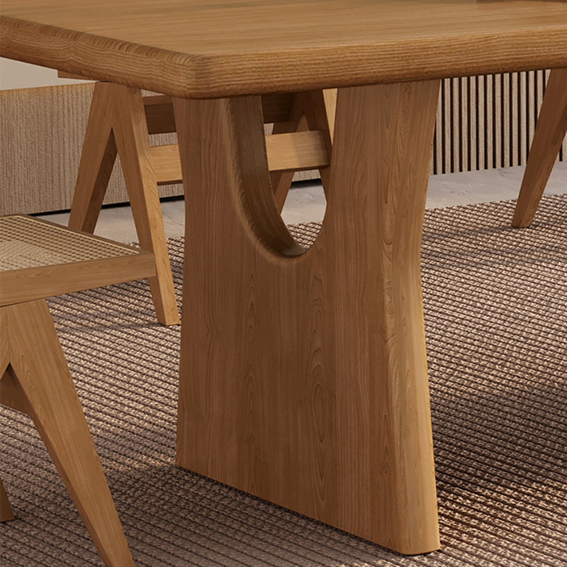 Kaselyn Modern simple solid wood dining table, 29.5"H x 78.7"L x 31.4"W