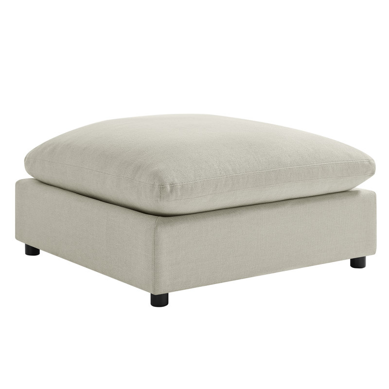 Tissu beige Cassandra Repose-pieds carré