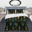 Ensemble de housse de couette abstrait - Opulence dorée et verte Art Déco-791162044
