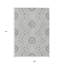 Tapis intérieur lavable à médaillon floral argenté 9 pi x 12 pi