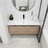 48 Inch Bathroom Cabinet With Sink,Soft Close Doors and Drawer,Float Mounting Design,48x18(KD-Packing)