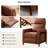 Mid-Century Modern Push-Back Wood-Framed Leather Recliner-827639081