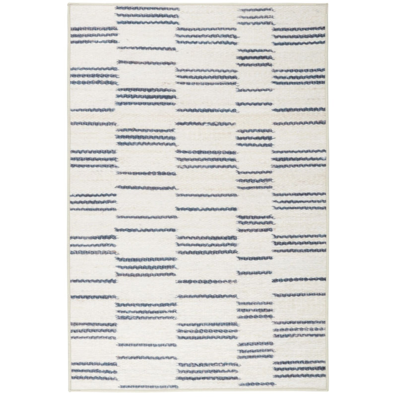 Leni Oatmeal Machine Washable Rug, Rectangle 6' x 9'