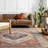 Shamus Traditional Distressed Medallion Flatweave Rust/Blue/Brown Rug-866469015