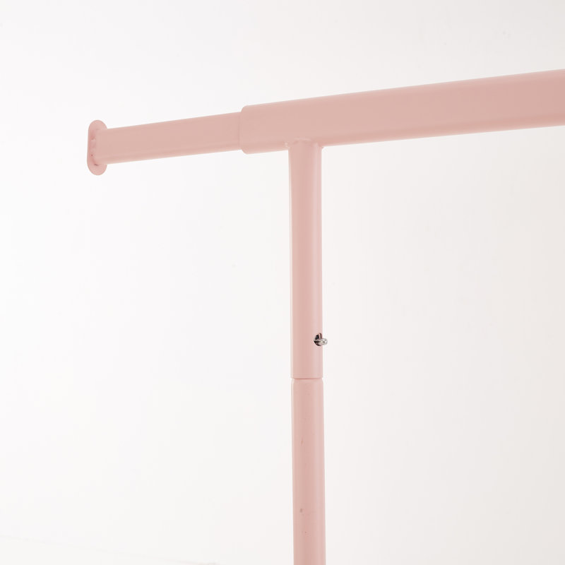 Clothes Rail Adjustable Height & Width, Pink