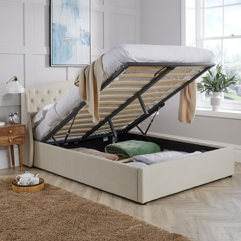 Allensby Upholstered Ottoman Storage Bed, Double