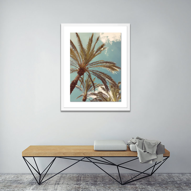 Palm II Print by Vitaliy Paykov, 24" H x 19" W x 1.5" D, White