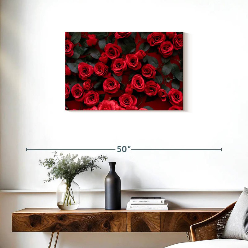 Roses rouges artificielles Harnek, H 20 po x l 30 po