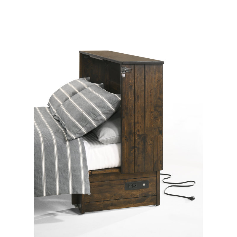 Solid Wood Murphy Storage Bed