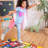 Justice League Hopscotch Girls Number Educational Learning Game Non Slip Kids Rug Classroom Playroom