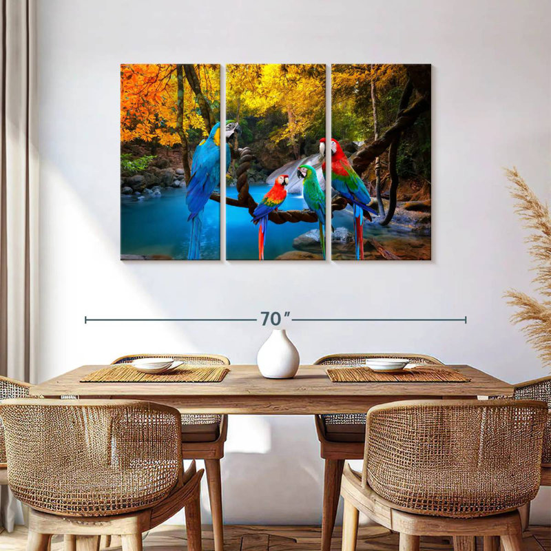 Brampt Safari Parrots, 36" H x 57" W