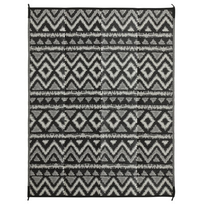 Southwestern Black/White Indoor/Outdoor Area Rug