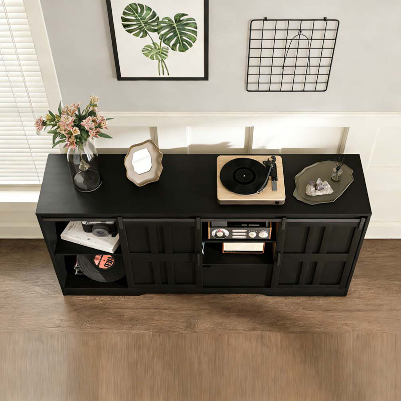 Meuble télé pour téléviseur de 65 pouces, Noir